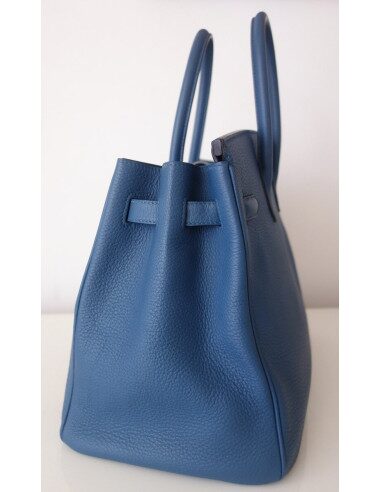 Sac Hermes Birkin 35 bleu Thalassa