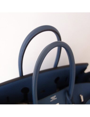 Sac Hermes Birkin 35 bleu Thalassa