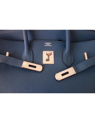 Sac Hermes Birkin 35 bleu Thalassa