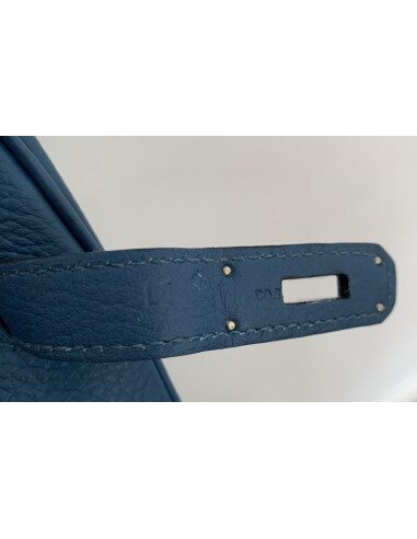 Sac Hermes Birkin 35 bleu Thalassa