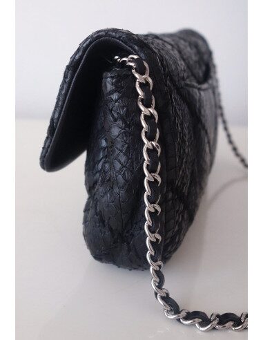 Sac Chanel Classique python noir