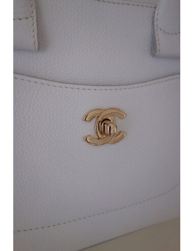 Sac Chanel petit shopping blanc