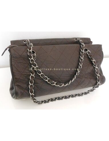 SAC CHANEL TIMELESS CUIR MARRON