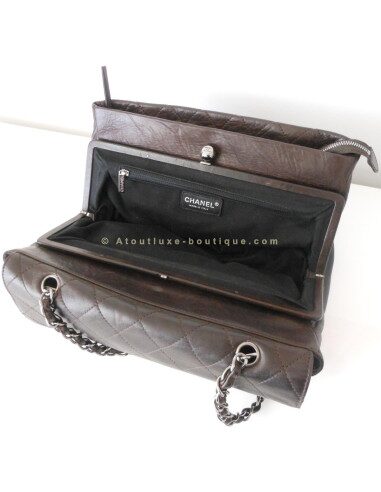 SAC CHANEL TIMELESS CUIR MARRON