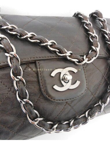 SAC CHANEL TIMELESS CUIR MARRON