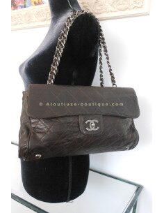 SAC CHANEL TIMELESS CUIR MARRON