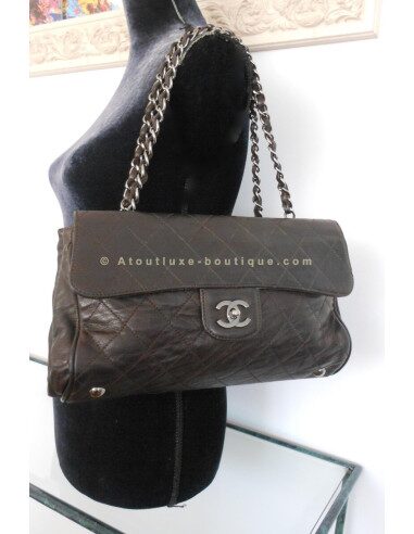 SAC CHANEL TIMELESS CUIR MARRON