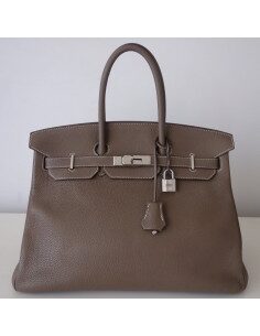 Sac Hermes Birkin 35 étoupe