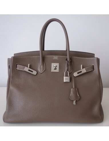Sac Hermes Birkin 35 étoupe