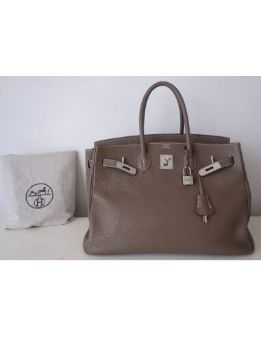 Sac Hermes Birkin 35 étoupe