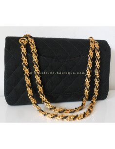 SAC CHANEL CLASSIQUE JERSEY NOIR 2