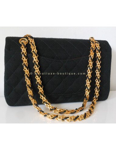 SAC CHANEL CLASSIQUE JERSEY NOIR