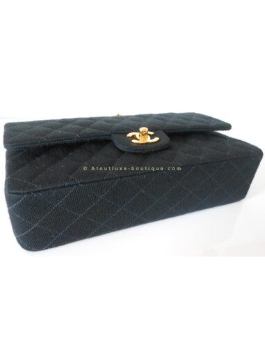 SAC CHANEL CLASSIQUE JERSEY NOIR
