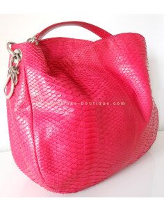 SAC SOFT LADY DIOR PYTHON FUSHIA