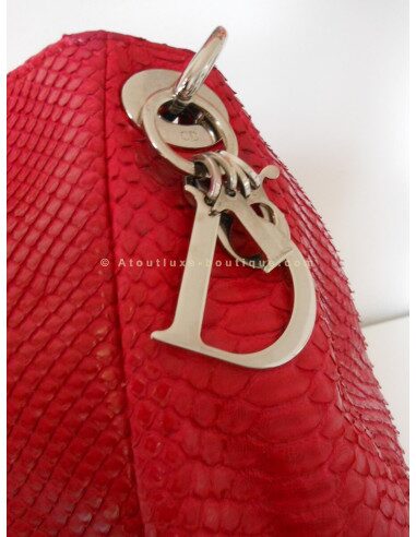 SAC SOFT LADY DIOR PYTHON FUSHIA