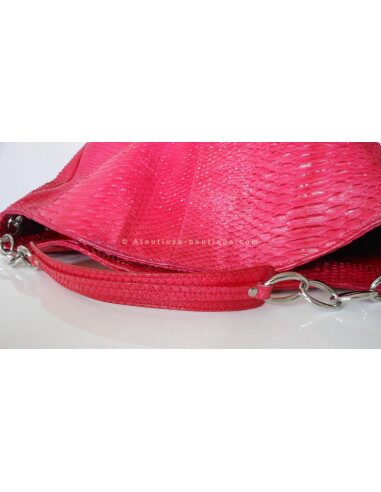 SAC SOFT LADY DIOR PYTHON FUSHIA