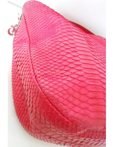 SAC SOFT LADY DIOR PYTHON FUSHIA