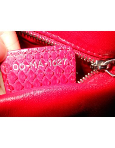 SAC SOFT LADY DIOR PYTHON FUSHIA