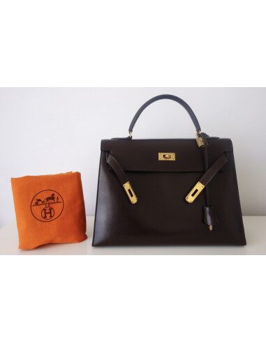 Sac Hermes Kelly 32 marron