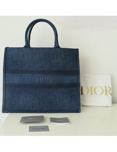 Sac Dior Book Tote Denim
