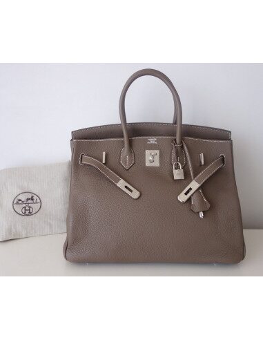 Sac Hermes Birkin 35 étoupe