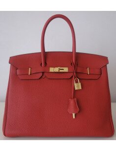 Sac Hermes Birkin 35 rouge