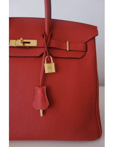 Sac Hermes Birkin 35 rouge
