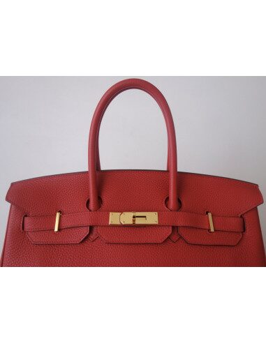 Sac Hermes Birkin 35 rouge