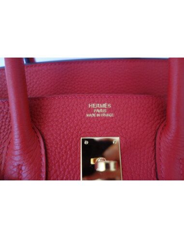 Sac Hermes Birkin 35 rouge