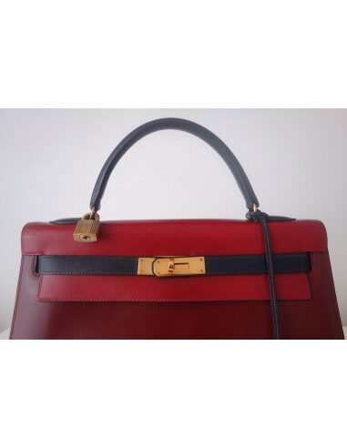 Sac Hermes Kelly 32 tricolore