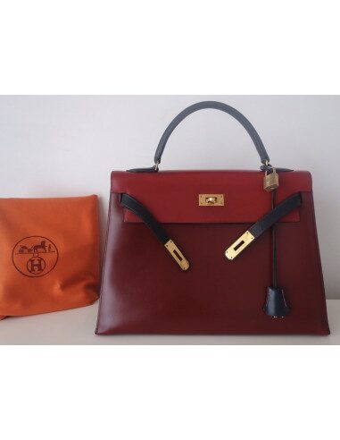 Sac Hermes Kelly 32 tricolore