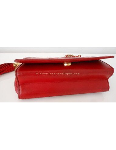 SAC CHANEL POMPON VINTAGE ROUGE