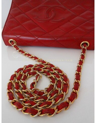 SAC CHANEL POMPON VINTAGE ROUGE