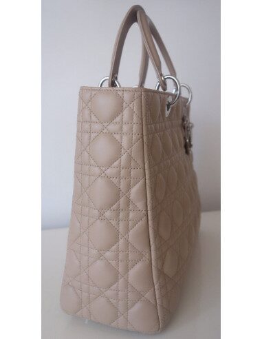 Sac Lady Dior Gm beige + pochette