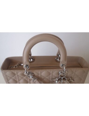 Sac Lady Dior Gm beige + pochette