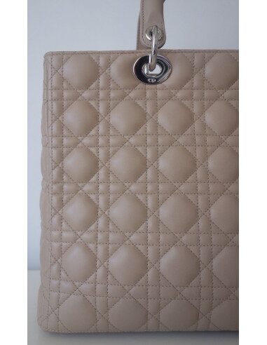 Sac Lady Dior Gm beige + pochette