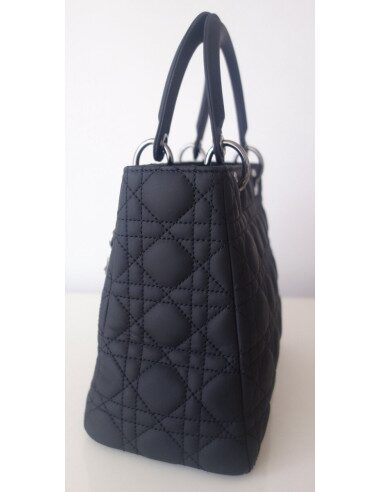 Sac Lady Dior cuir noir médium