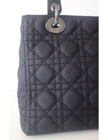 Sac Lady Dior cuir noir médium