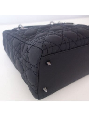 Sac Lady Dior cuir noir médium