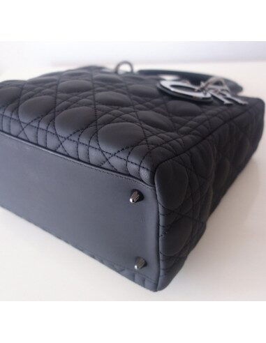 Sac Lady Dior cuir noir médium