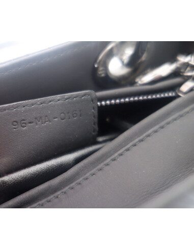 Sac Lady Dior cuir noir médium