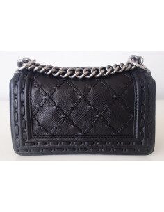 Sac Chanel Boy cuir noir 2