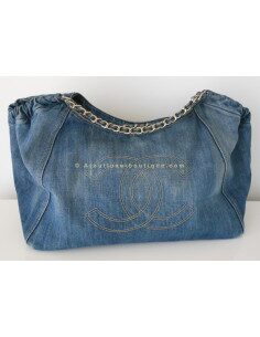 SAC CHANEL CABAS EN JEAN XL