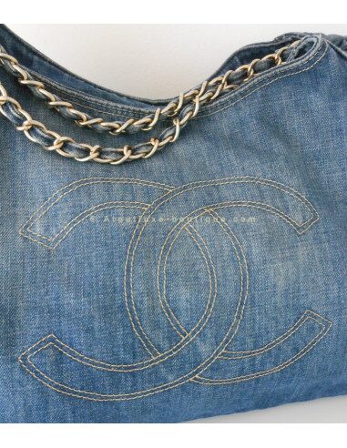 SAC CHANEL CABAS EN JEAN XL