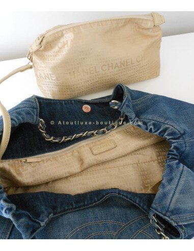 SAC CHANEL CABAS EN JEAN XL