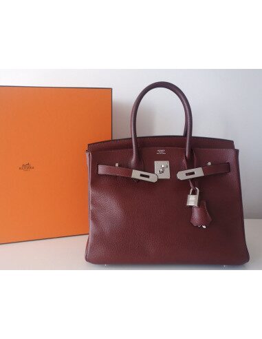 Sac Hermes Birkin bordeaux 30