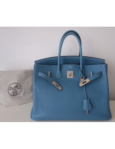 Sac Birkin 35 bleu Jean