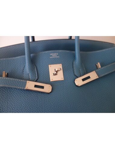 Sac Birkin 35 bleu Jean