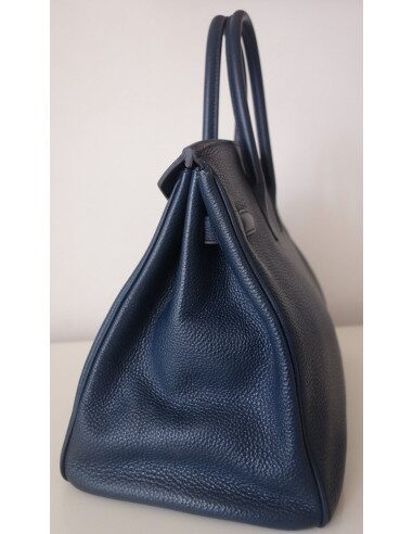 sac Hermès Birkin 35 bleu abysse