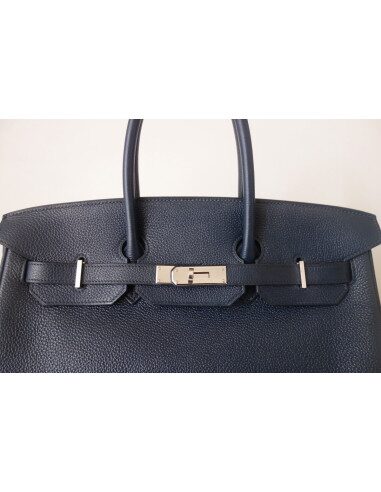 sac Hermès Birkin 35 bleu abysse